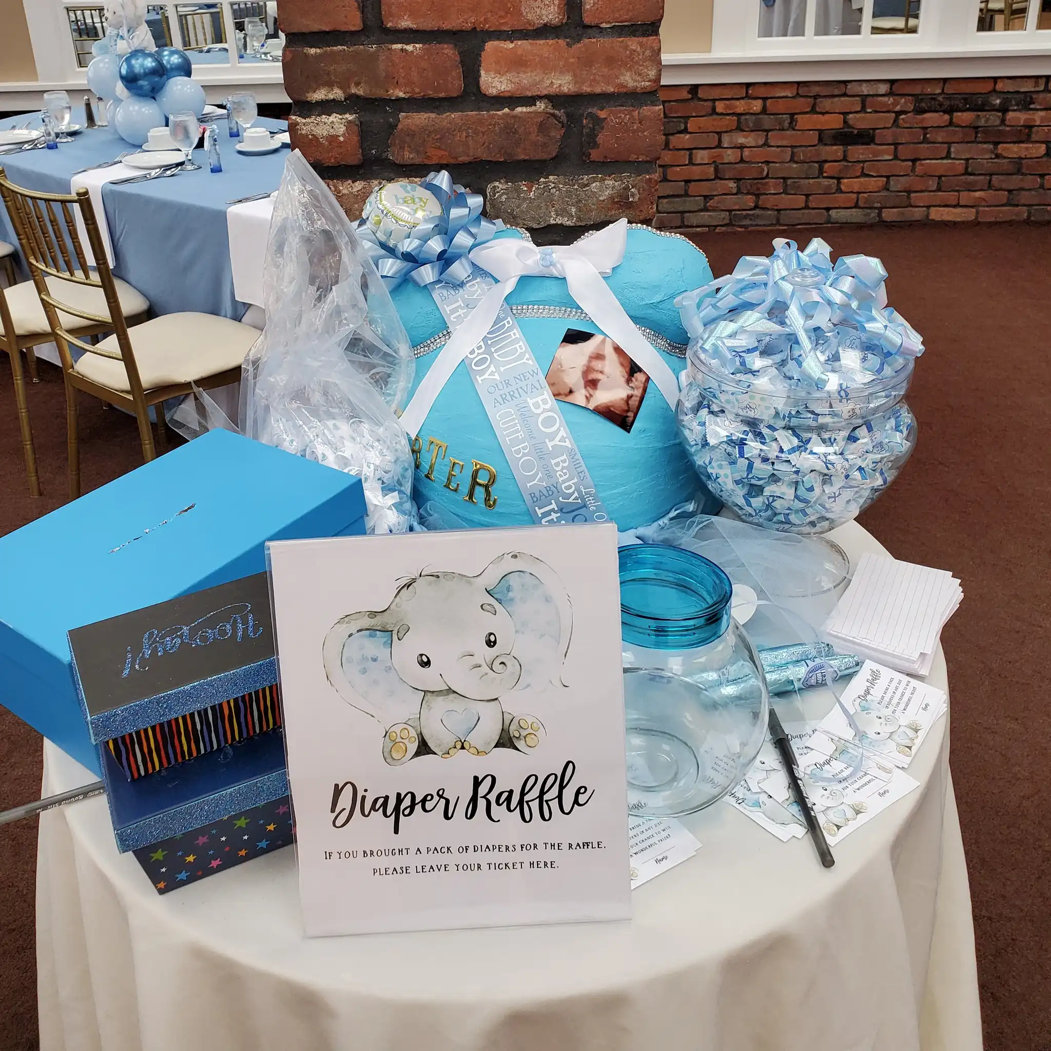 Bridal shower table styling