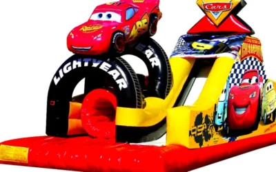 Inflatable Disney Cars Challenge Slide
