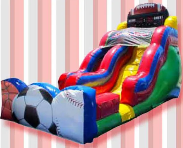 Inflatable sports theme slide, long island event rentals